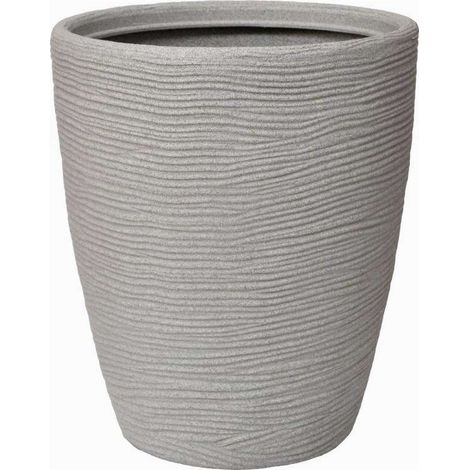 VASAR TRONCO CONICO Shabby rigato basso 30cm Corda TBRI 30