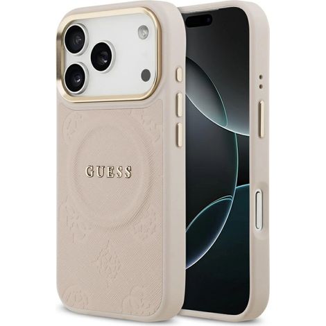 Guess Peony Hot Stamp MagSafe Hülle für iPhone 17 Pro - Rosa (1/5)