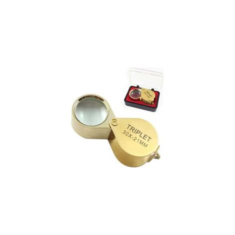 Bijoutier Eye Loupe Verre loupe 30x Loupe avec Boîtier 30x Loupe de Poche Pliable en Verre Loupe Botaniste Loupe Bijoutier 30X Loupe de Poche pour Bijoutier Horloger Lecture de Journal