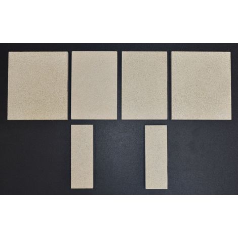 Habillage de foyer pour poêles à cheminée Rubin de Caminos - vermiculite - 6 pièces