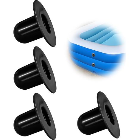 Lot de 4 bouchons coniques en caoutchouc pour piscine - Noir Bouchon hygiénique de piscine - Bouchon d'hiver durable pour l'extérieur - Silicone indéchirable (1/5)