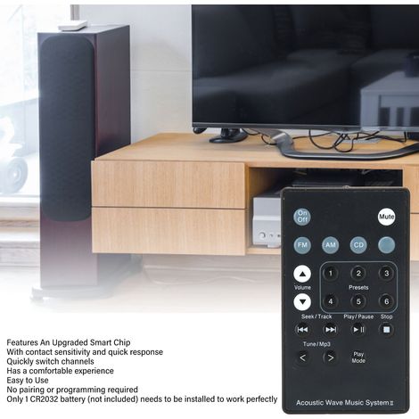 Télécommande de Remplacement pour Système Radio Sound Touch Wave Music I II III IV, Compatible avec CD AWRCC1 AWRCC2 AWRCC3, Noir (1/5)