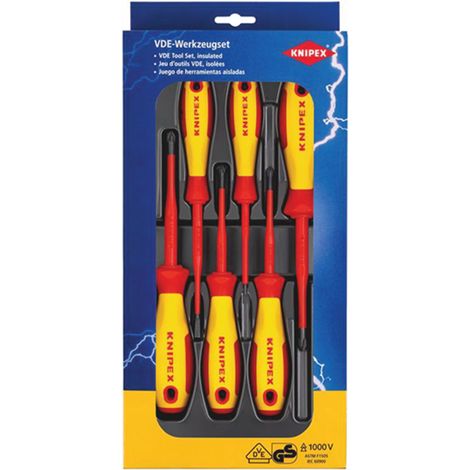 VDE Approved Fully Insulated Screwdriver Set (6-Piece) by Draper, Certified for Electrical Safety (1/2)