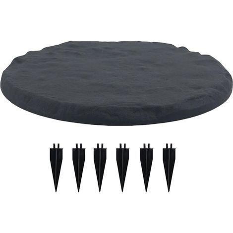 Pierres De Marche Jardin, Jar-din Stepping Stones Extérieur Stepping Dalles Pas Japonais, Décoration Paysagère Pour Allées Avec Piquets Pour Allée Jardin Cour Arrière Piscine Parc Espaces (1/5)