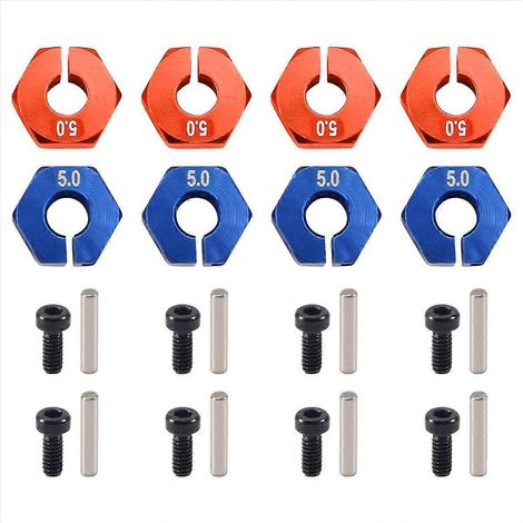 Hexagone de roue en aluminium de 5 mm d'épaisseur, moyeu d'entraînement de 12 mm avec goupilles et vis (1/5)