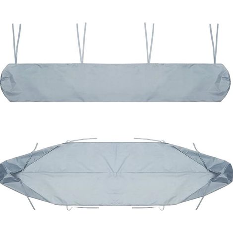 Telo protettivo antipolvere da 4 m per tendalino, copertura per tettoia da patio, protezione invernale impermeabile, grigio (1/5)