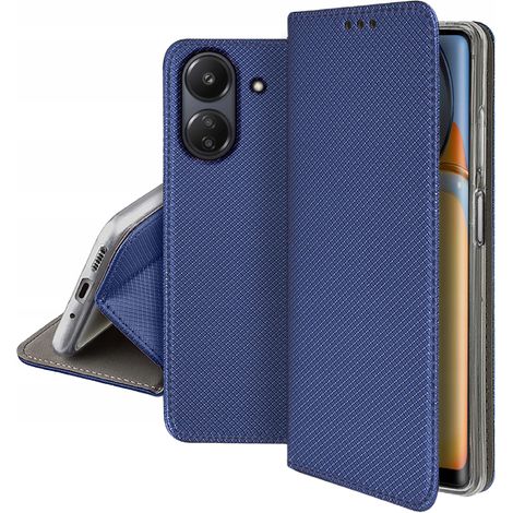 Schutzhülle für Xiaomi Redmi 13C / Poco C65: SMART MAGNET CLOSED CASE + 9H GLAS (1/5)