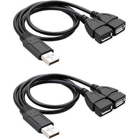 USB-Splitter (1 Stecker auf 2 Buchsen) USB 2.0 Y-Splitter-Ladekabel (1/5)