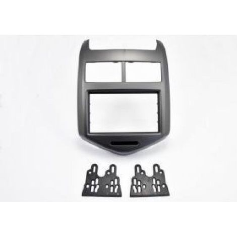 Kit 2DIN compatible avec CHEVROLET AVEO ap11 - GRIS METAL