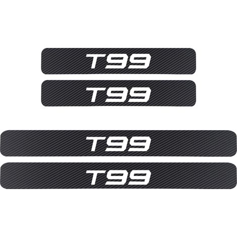 (Logo blanc,pour T99) Pour FAW Besturn T99 T77 Hongqi H9 HS5 HS7 HS9 H5 HS3 : autocollants de seuil de porte/pédale en fibre de carbone Accessoires auto (1/3)