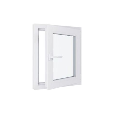 Finestra in PVC - Triplo vetro - Bianco - 600 mmx700 mm cm