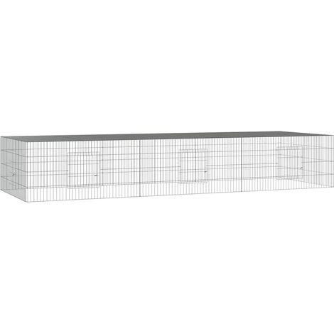 Maison Exclusive - Cage à lapin 3 panneaux 325x109x54 cm Fer galvanisé (1/5)