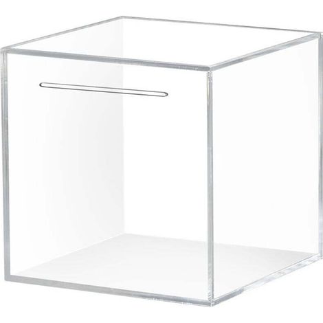 Tirelire en Acrylique, Tirelire Transparente, des Gamins Tirelires Qui Ne Souvre Pas, Tirelire Enfant Adulte Filles Garçons Cadeau danniversaire - 12×12×12 cm