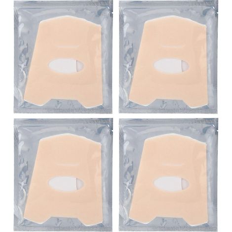 Lot de 4 masques de protection solaire pour le visage, protection UV, semi-couvrance, masques de soin hydrogel rafraîchissants pour une utilisation en extérieur (YMMR) (1/5)
