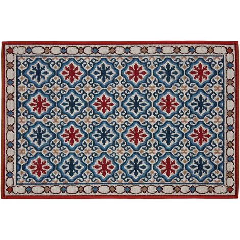 Tapis de Cuisine Antidérapant "Océania" 60x90cm Bleu (1/3)