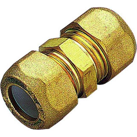 RACCORDO DIRITTO INTERMEDIO CON OGIVA IN PTFE PER TUBO RAME MODELLO 1200 1/2 ø16   TIEMME RACCORDERIE SPA