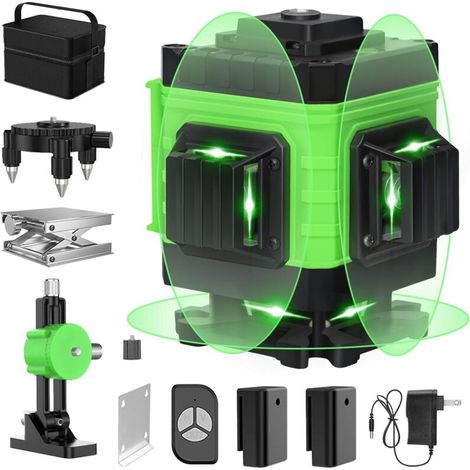 Niveau laser 8 lignes – pour la construction et la pose de tableaux – portée de mesure 5-20 m, avec batterie rechargeable, 1 exemplaire (1/5)