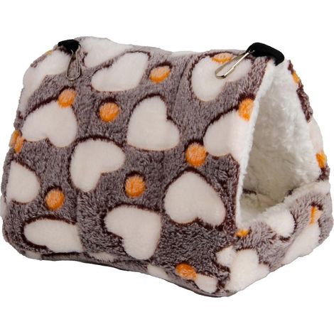 Niche douillette pour petits animaux - Lit doux et lavable pour cochons d'Inde, chinchillas, hamsters et hérissons - Refuge chaleureux pour animaux de compagnie (1/2)
