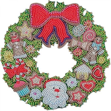Autres décorations de Noël, couronne du Christ, couronne d'Halloween, couronne suspendue en cristal diamant 5D-A