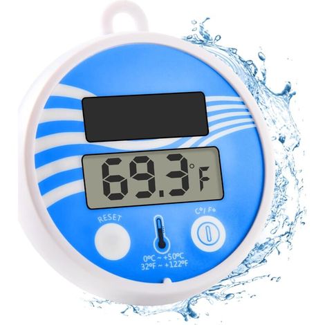 royaluxe -Thermomètre de piscine flottant sans fil – Thermomètre de température de piscine facile à lire, thermomètre de piscine numérique solaire incassable pour piscines, spas, bains à remous (1/5)