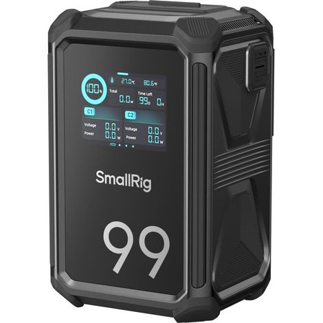 Batterie V Mount 99Wh/6800mAh 100WPD, APP+Écran Tactile - 4984 Charge complète 2h. Double D-TAP, USB-C, CC. Contrôle APP. Écran tactile 2". Pour caméscope, moniteur, lampe vidéo (1/5)