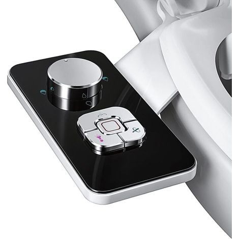 Pulvérisateur Bidet Double Buses Rétractables Autonettoyantes Nettoyage Avant Arrière Eau Froide (1/4)