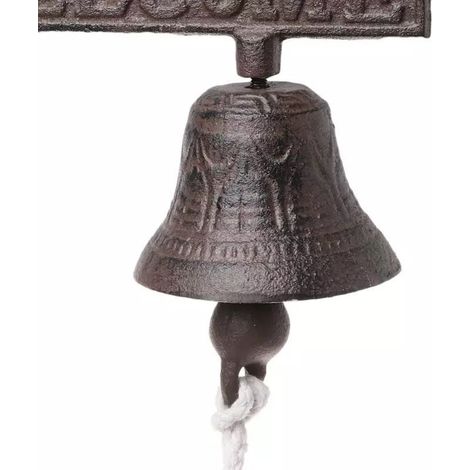 Cloche décorative en fer avec oiseau – Trois modèles campagnards – Suspension murale pour jardin et extérieur (1/5)