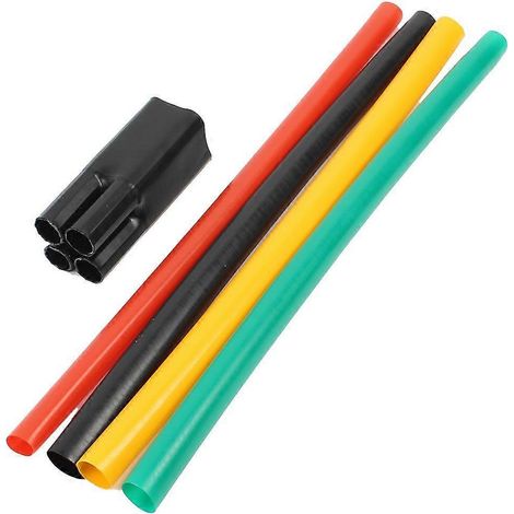 Kit de terminaison de câble thermorétractable 1 kV avec 4 gaines étanches en polyoléfine pour câbles d'alimentation 70-120 mm² (1/4)