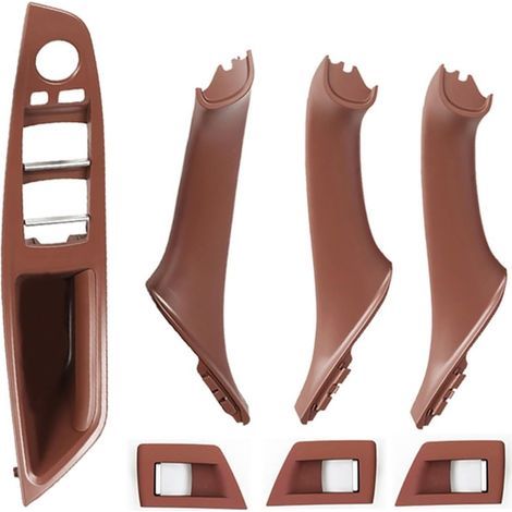 CCYKXA Red-Brown Door Handle For BMW 5 Series F10 F11 520d 530d 535i 550i 51417225857 51417225853 Interior Door Handle Panel Pull Trim Cover Car Accessories Door Handle (1/5)