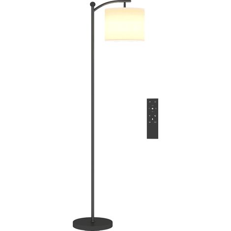 Lampadaire LED Noir Dimmable, Température de Couleur Réglable avec Télécommande et Minuterie 60 Min (1/5)