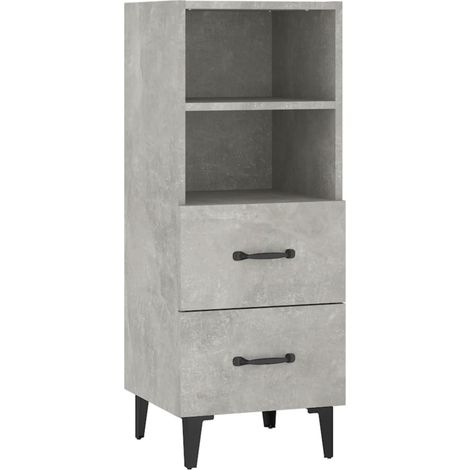 Credenza buffet cassettiera mobile contenitore organizer cucina soggiorno soggiorno 34,5 x 34 x 90 cm derivati del legno grigio 020031908