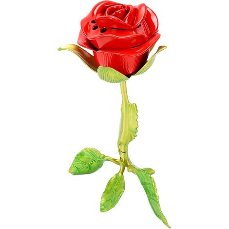 Dekorativer Vintage-Räucherstäbchenhalter in Rosenform (Rot) (1/5)