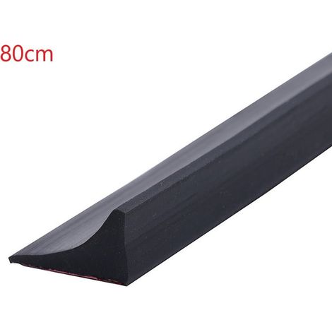 Bande De Joint Étanche Sous Porte - Barrière Anti-Eau Pour Douche À Ras Du Sol - En Silicone Souple - Hauteur 20 mm - Longueur 80 cm - Noir (1/5)