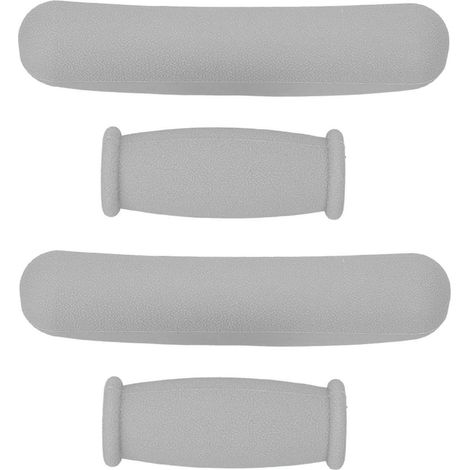 Coussinets TPU Anti-Glisse Épais pour Béquilles Aluminium, Lot de 4, Confort Maximal, Gris (1/5)