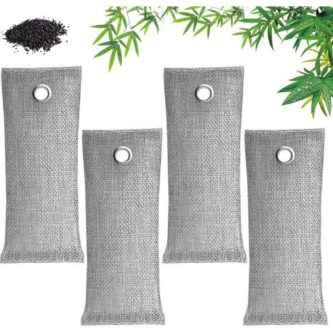 4 Pièces Sachet Charbon Actif Anti Odeur, 16.7 X 7 cm/75 g