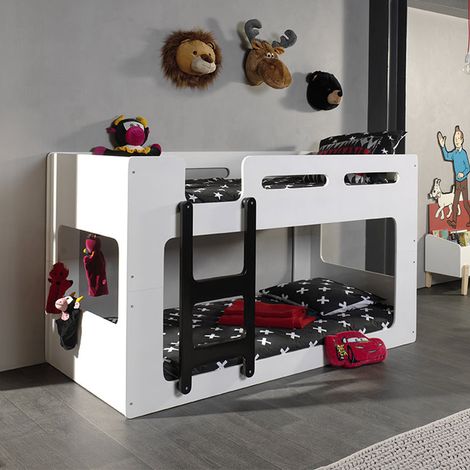 Litera 90x200 Somier Incluido Vipack Luca - Blanco (1/3)