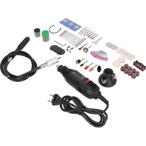 Kit de Mini Meuleuse Électrique 130W, Perceuse Rotative Réglable pour Gravure et Découpe DIY, avec Coffret de Rangement, Accessoires de Polissage et Disques de Coupe, Norme Européenne 220V (1/5)