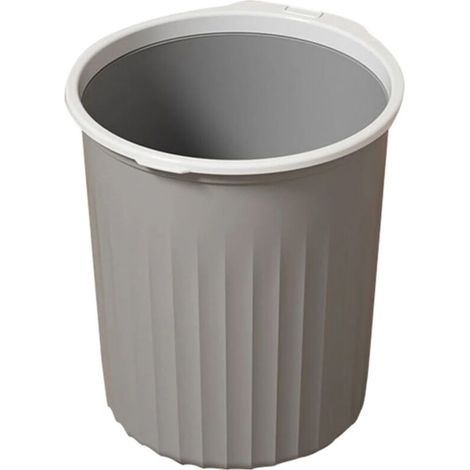 Poubelle avec anneau de fermeture, corbeille à déchets ronde en plastique pour salle de bain, cuisine, chambre, recyclage, 5 gallons