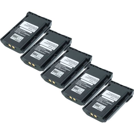 vhbw 5x Batterie compatible avec Icom IC-F3161DT, IC-F3161DS, IC-F3161D, IC-F3161, IC-F3062T radio talkie-walkie (2250mAh, 7,2V, Li-ion) (1/4)