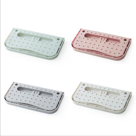 Lot de 4 étagères à chaussures murales pliables, étagère suspendue pour le rangement des chaussures, 4 pièces blanches