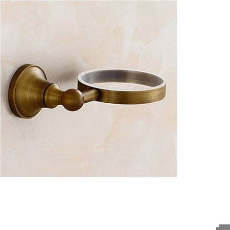 Brosse toilette laiton antique avec support céramique installation facile salle bain (1/4)