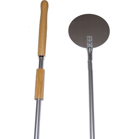 PALA TONDA PER PIZZA FORNO A LEGNA DIAMETRO 18cm CON MANICO LEGNO (1/5)