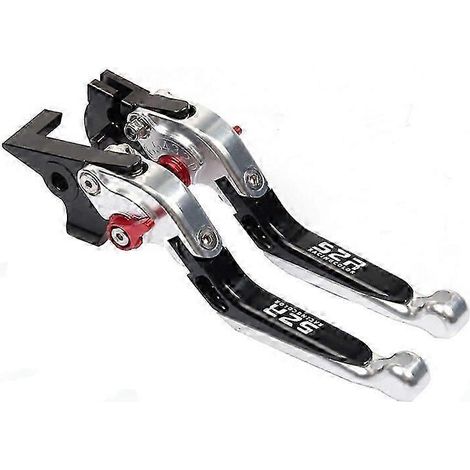 Poignée de levier de frein pour Fb Mondial Hps 125 Hps 300 Hipster Hps125 Hps300 Accessoires moto Leviers de frein et d'embrayage pliables et extensibles - Leviers d'embrayage (A-Argent)