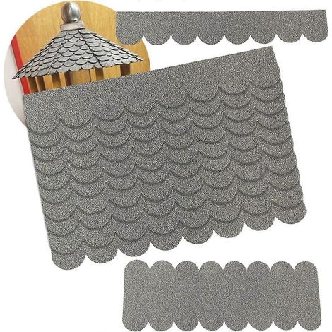 Bitumen-Filzschindeln für Vogelhausdächer, 21 selbstklebende Mini-Vogelhausschindeln (1/5)
