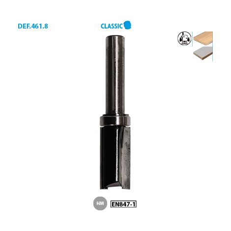 Leman - Mèche d'affleureuse droite diam. 12,7 l.u 25 q.8 + guide supérieur - 4618.713.00