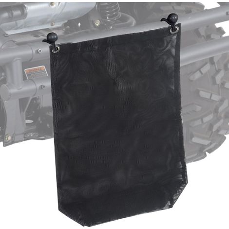 Sac poubelle UTV en maille PVC pour voitures de série ATV compatible avec Polaris RZR, Can-Am, CFMOTO, Teryx, Mule, Arctic Cat, Pioneer, chariot de golf (noir)