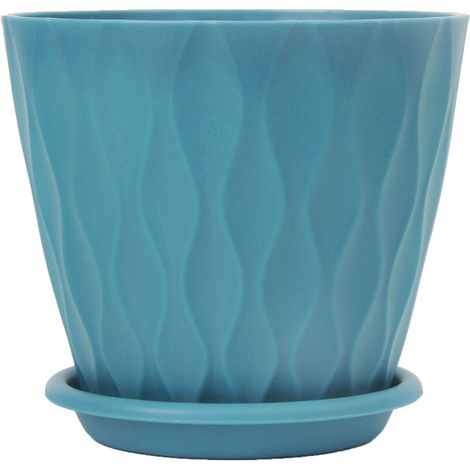 Ce pot de fleurs mesure 15,2 x 13,5 cm, ce qui le rend idéal pour les plantations. (Lot de 5, bleu)