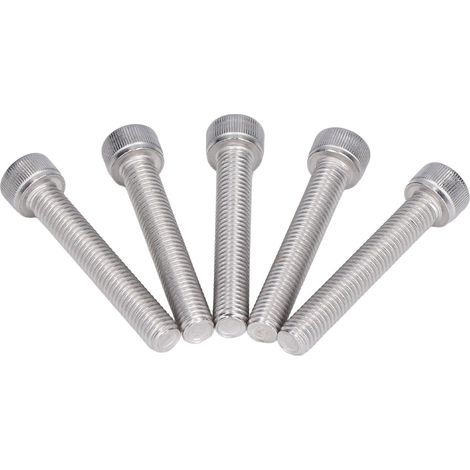 Vis M8x60 tête cylindrique creuse DIN912, 50 pièces, filetage grossier 1.25, inox A2-70, résistantes, idéales assemblages mécaniques. (1/5)
