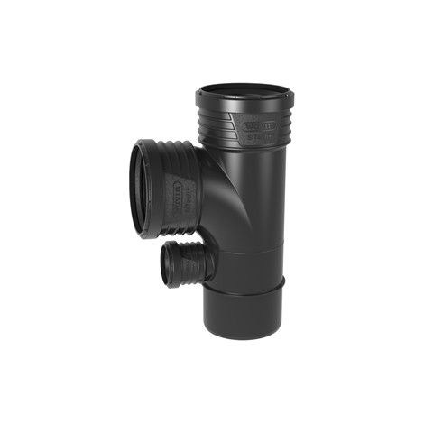 Wavin Sitech+ derivazione doccia doppia nera DN 50 e DN 100 (1/2)