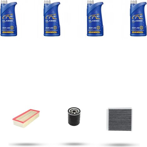 Kit tagliando 3 FILTRI e 4L OLIO compatibile con Smart ForFour (454) 1.1 55kw Dal 2004 al 2006 (1/4)
